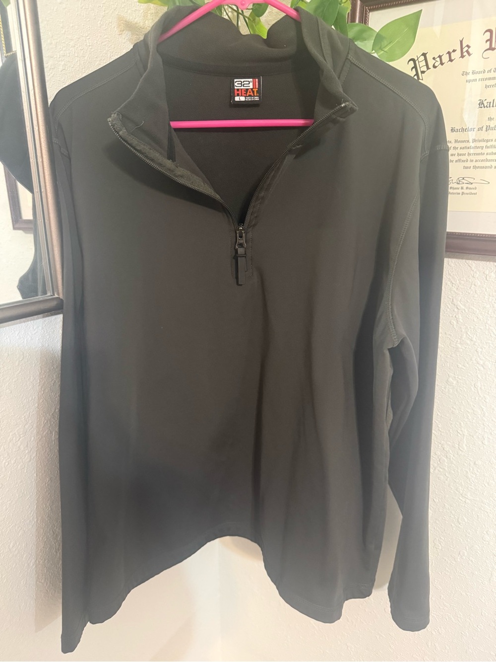 1/4 Zip Men's Pullover Sweater - Black